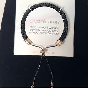 CRYSTAL ENERGY Black Bracelet NWT